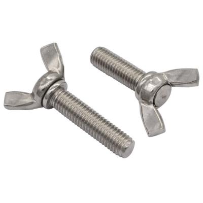 China Oval 304 Stainless Steel Wing Nut Screw DIN316 Wing Bolt And Nut for sale