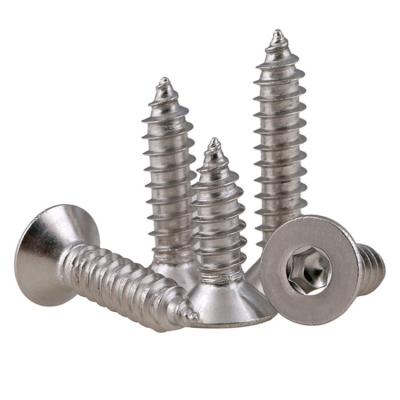 China m10 countersunk tapping screw m3 m8 hexagon head socket stainless steel for sale