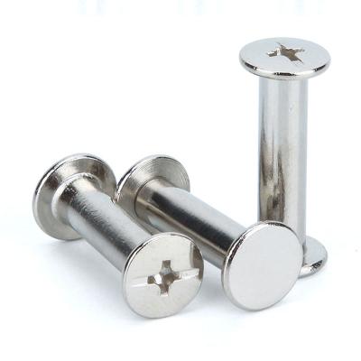 China Stainless Steel Or Aluminum Stainless Steel Cross Recessed Chicago Screw Flat Head Tubular Rivets for sale