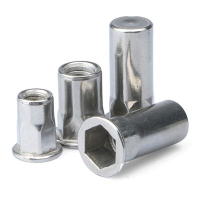 China Stainless Steel Blind Flat Head Half Hex Rivet Nut for sale