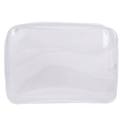 China Durable Travel Packaging Cubes OEM ODM Custom Zipper Large Size Transparent Frosted Plastic Clear PVC Travel Makeup Cosmetic Bag for sale