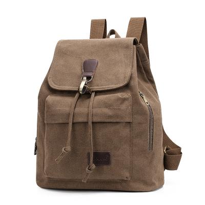 China Classic Canvas Backpack Women Men Factory Retro Canvas Travel School Bag Outdoor Durable Laptop Backpack for sale