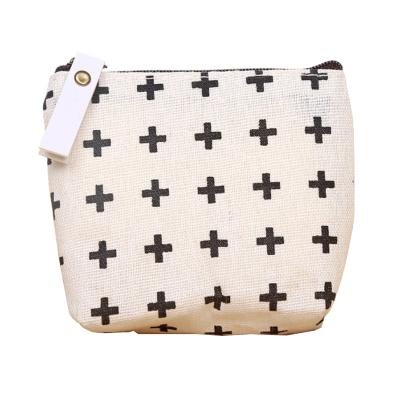 China Mini Square Eiffel Wallet Coin Canvas Women Cubes Durable Travel Small Tote Purses Grab Money Pouch Cosmetic Bags for sale