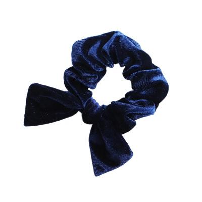 China Durable Hair Scrunchies New Custom Rabbit Bunny Ears Style Velvet Ties Bubble Hair Ponytail Holder Hair Scrunchies Elastic Bands for sale