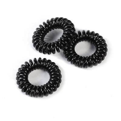 China Amazon Wholesale 70 Colors Amazon Hot Sale Durable Traceless Custom Plastic Black Clear Hair Ties Ring Ponytail Holder Scrunchies Elastic Bands 4cm for sale