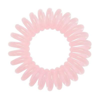 China Custom 70 colors high quality durable traceless spiral ponytail holders elastic transparent black pink bands hair scrunchies ties for sale