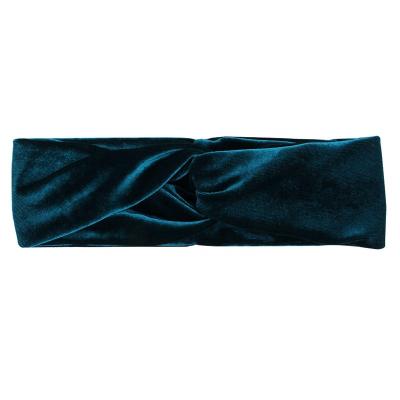 China 2022 Fashion Retro Women's Retro Velvet Sports Ring Elastic Hair Band Headband Durable Stylish Main Wrap Cloth for sale