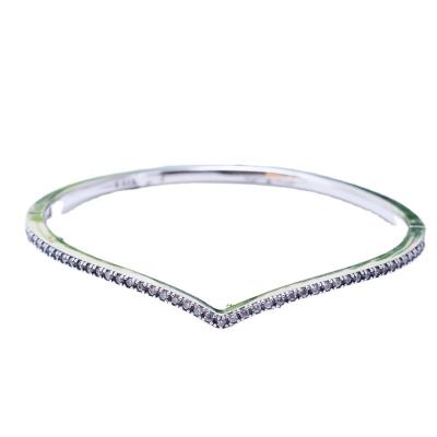 China TRENDY Fashion Opened Bracelet Jewelry Clasp Zircon Crown Crystal Copper Bracelet for sale