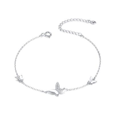 China 2020 Newest Romantic Butterfly Elements 925 Sterling Silver Chain Bracelet Fit Female for sale