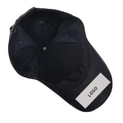 China Gorras Black Sports Hat Eco-Friendly Hat Unique Leather Baseball Caps For Four-Season for sale