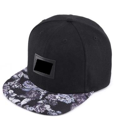 China Wholesale High Quality Hawaiian Floral Print Brim Snapback Cheap Flat Hat Custom Made COMMON for sale