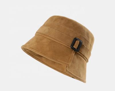 China High Quality Fashion Women's Suede Korean Bucket Hat Supplier for sale