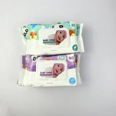 Китай Pure Natural No Fluorescer Wet Wipes Portable Baby Skin Care Moisturizing Wipe Tissue продается