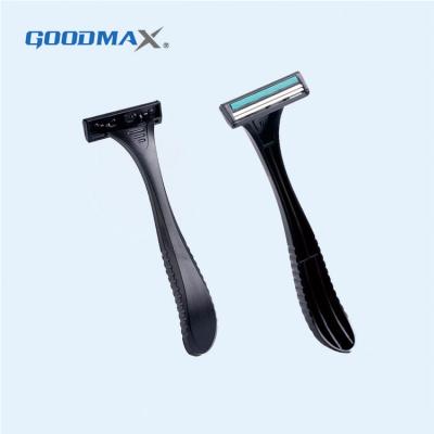 China Twin Blade Plastic Handle Shaving Men 2 Blade Razor for sale