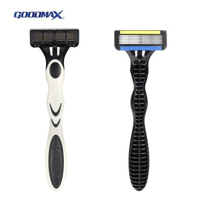 China New Technology Blade Six Blade System Wholesale Lubricant Stainless Steel Blade 6 Blade Disposable Men Shaving Razor for sale