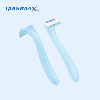 China Single Blade Customized Female Lady Women Razor, Bikini Logo Single Blades Razor Shaver Rubber Handle Razor for sale