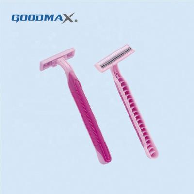 China Sweden Twin Blade Female Stainless Steel Twin Blade Disposable Razor for sale