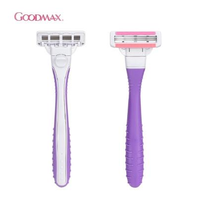 China Triple Blade Backless System Triple Blade Women Razor For Lady for sale