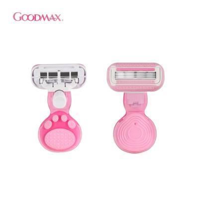 China Supplier Cheap Plastic Handle Four Blade Four Blade Women's Straight Razors Lady Hair Shaver for sale