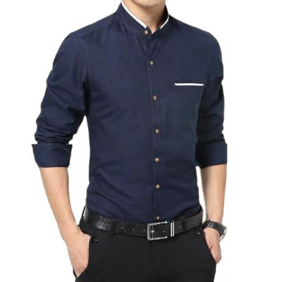 China Slim Cotton Mens Casual Shirt Business Clothes Mens Four Seasons Clothes for sale