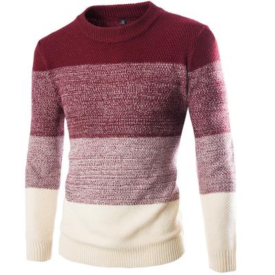 China Spring and Autumn Men's Sweater Regular British Thin Round Head Collar Color Sweater for sale