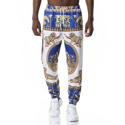 China Nylon / Cotton European Mens 3D Printed Casual Pants Mens Loose Trousers for sale