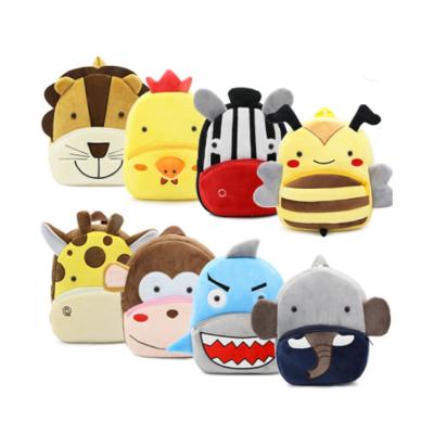 China Wholesale Cheap Anti-theft Multi-shaped Cute Plush Cartoon Kids Backpack Animal Bag For Children for sale