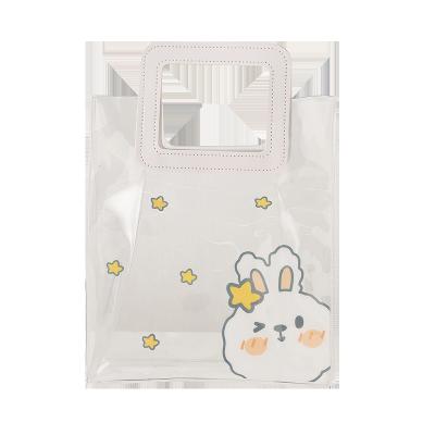 China Recyclable Custom Logo Print Transparent Cartoon Gift Bag Clear OEM / Odm PVC Accept for sale