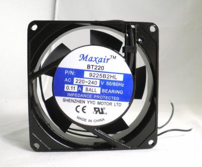 China PBT Maxair BT220 92x92x25mm Electrical Fan Manufacture for sale