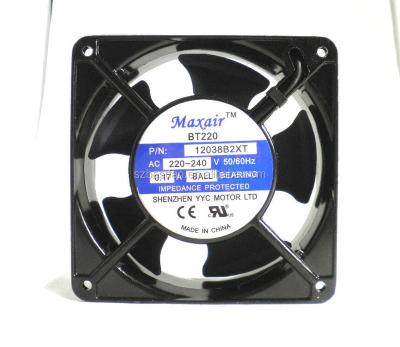 China Fiberglass +thermoplastic PBT board UL94V-0 cooling square frame 120x120x38mm axial AC fan manufacture in China for sale