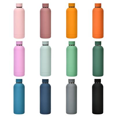 China Small Double Wall 500ml Mouth Stainless Steel Sport Flask Water Bottle Reusable Eco-friendly PORTABLE for sale