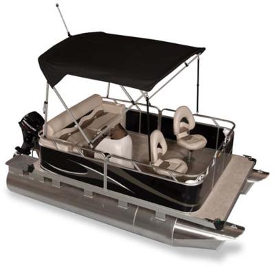 China Marine Grade Aluminum Alloy Build 9/10/12/14/16 Foot Lake River / Personal Custom Small Pontoon Boats for sale