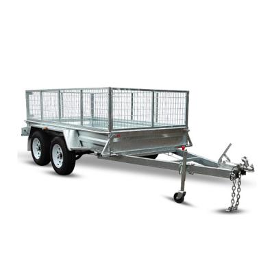 China Car NEW 10x5 AXLE Box Fully Welded Tandem Trailer 900MM SERVICE CAGE Trailer GALVANIZED ON SALE for sale