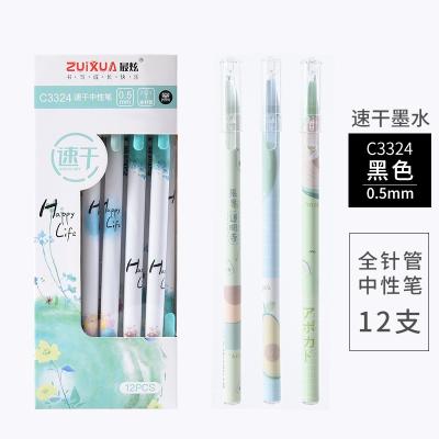 China Manufacturer Supply 0.5mm Soft Writing Full Needle Tube Full Needle Gel Pen Normal Quick-drying Ink Jam Colorless Gel Pen for sale