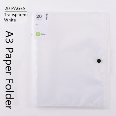 China Organize test papers & Data 20 Page A3 Inner Page A3 Paper File Folder PP Quality Double Sided Data Access Material Waterproof And Antifouling for sale