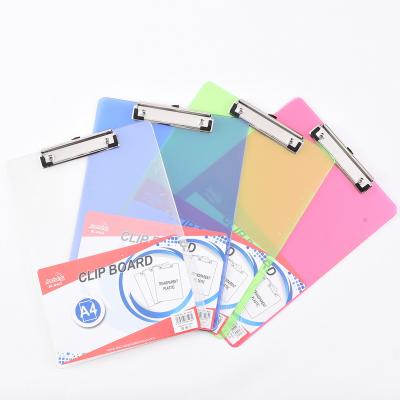 China Factory supply good quality waterproof clip folder a4 size plastic file board writing board filing document folder for sale