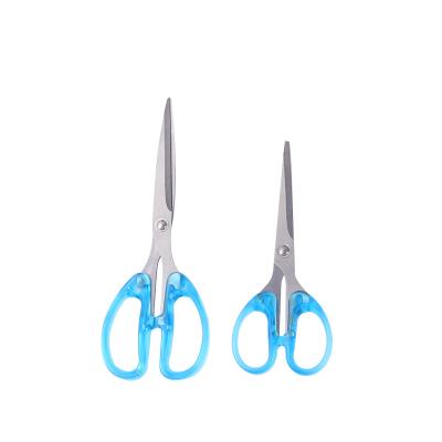 China Wind Office Scissors Handle Stainless Steel Student DIY Hand Contracted Transparent Frosted Non-slip Home Clipping Stationery for sale