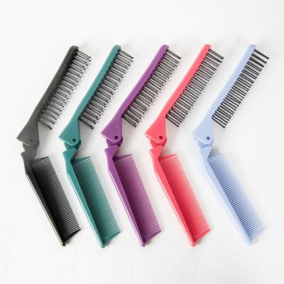 China For Commercial Travel Portable Folding Double Comb Double Bun Straight Hair Comb Hair Care Main Wholesale Portable Makeup for sale