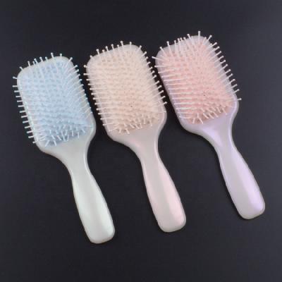 China Wholesale Cheap Anti-static Plastic Paddle Handle Compact Nylon Stiffens Detangling Wet Hair Brush for sale