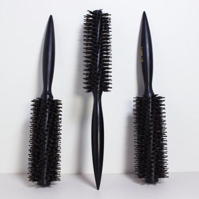 China Custom Eco-Friendly Waterproof Logo Blow Drying Curling Round Brush with Nylon Bristles Teeth Around Brush for sale