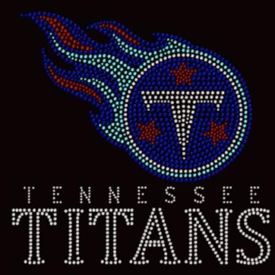 China Tennessee Titans Motif Rhinestones Heat Flatback Custom Transfer for sale