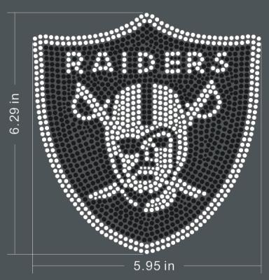 China Custom Rhinestone Raiders Logo Heat Transfer Designs by Flatback Bling for sale