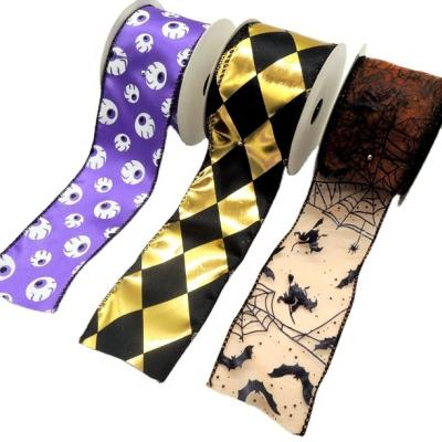 China Factory Nautical Halloween Party Ribbons With Edge Cable Wrap Opens Home Festival Decorative Bow Craft for sale