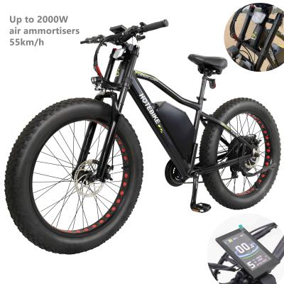 China 55km/h best electric fat bike dirtbike motocross bike A7AT26 electric bike HOTEBIKE 36v 48v 60v 350w 500w 750w 1000w 2000w for sale