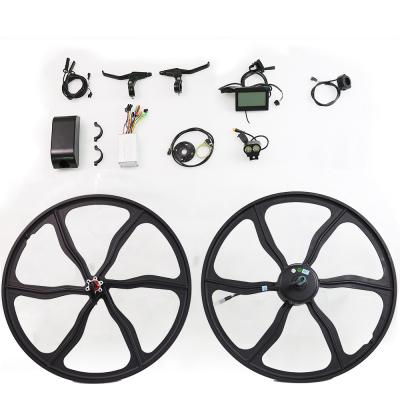 China 36v 48v 250w 350w 500w Electric Wheel Kit Electric Bike Frame Motor Suspension Bike Hub Conversion Kit with Batteries 20