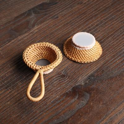 China Japan Tea Strainer Meng Zong Bamboo Root Strainer Bamboo Woven Spoon Filter Tea Set Leaking Set Drain for sale