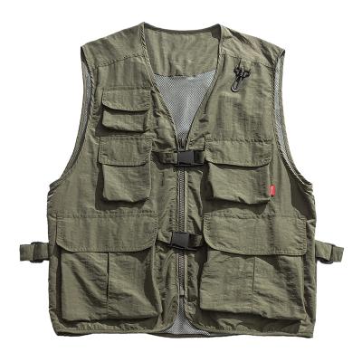 China OEM Retro Trend Pocket Multi Functional Custom Made Tactical Coat Viable Vest Vest Tooling Vest for sale