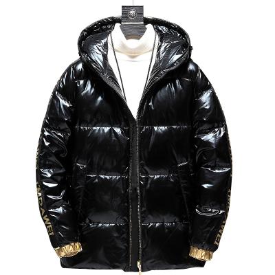 China Viable OEM Customized Warm 2020 Winter Windbreaker Stripper Coat Shiny New Light Down Jacket Mens for sale