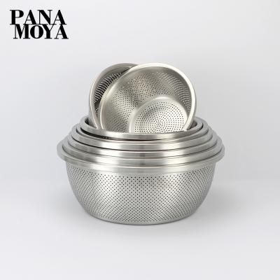 China Sustainable Stainless Steel Filter Basket Rice Pan Fruit And Vegetable Bowl Kitchen Utensils for sale