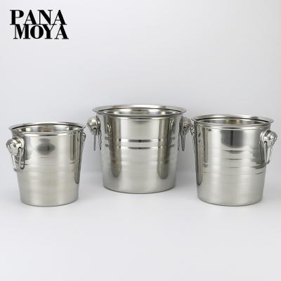 China Stainless Steel Champagne Barrel Party Hotel Party Viable Ice Bucket Beverage Cooler Wine Utensils for sale